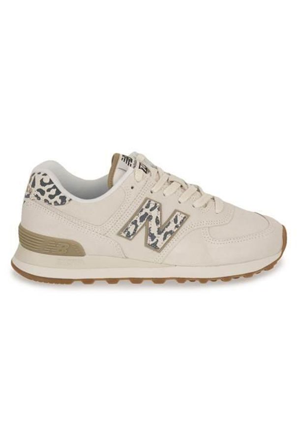 Buty do chodzenia damskie New Balance 574. Zapięcie: sznurówki. Kolor: beżowy. Materiał: materiał. Szerokość cholewki: normalna. Model: New Balance 574. Sport: turystyka piesza