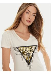 Guess T-Shirt W4BI18 J1314 Beżowy. Kolor: beżowy. Materiał: bawełna #3