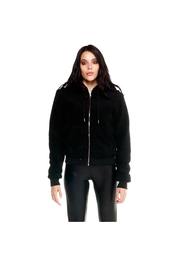 LEONE 1947 APPAREL - Damski zimowy szykowny boks Sherpa Leone. Kolor: czarny. Materiał: tkanina. Sezon: zima. Sport: turystyka piesza