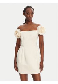 Elisabetta Franchi Sukienka koktajlowa AB-T51-52E2-V460 Écru Regular Fit. Materiał: syntetyk. Styl: wizytowy #1