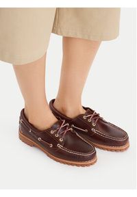Timberland Mokasyny Authentic Boat 3 Eye Classic TB0513042141 Brązowy. Kolor: brązowy. Materiał: skóra #4