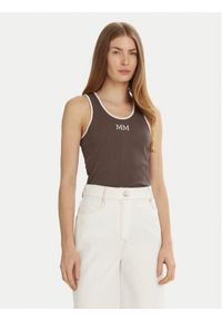 Max Mara Leisure Top Sax 2516941027 Brązowy Slim Fit. Kolor: brązowy. Materiał: bawełna #1