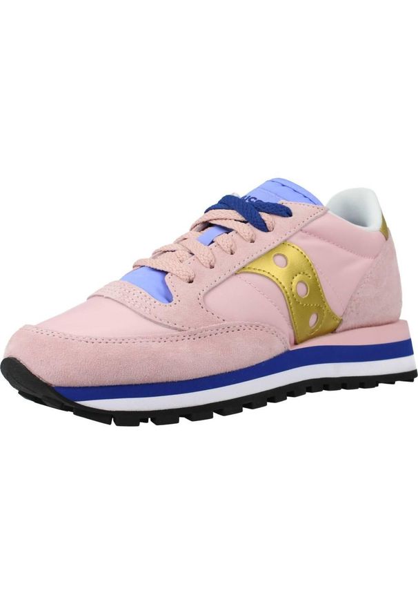 Tenisówki Saucony Model Jazz Triple Kolor Rose. Kolor: żółty, pomarańczowy, wielokolorowy, różowy. Materiał: skóra, tkanina