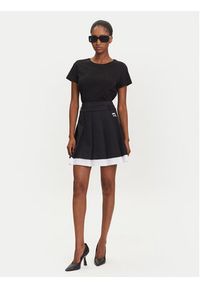 Karl Lagerfeld - KARL LAGERFELD Spódnica mini A3W12021 Czarny Regular Fit. Kolor: czarny. Materiał: syntetyk