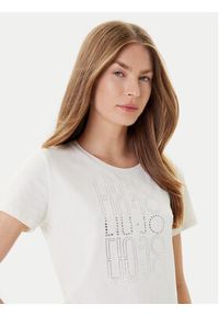 Liu Jo Sport T-Shirt TF5166 JS003 Écru Regular Fit. Materiał: bawełna. Styl: sportowy #4
