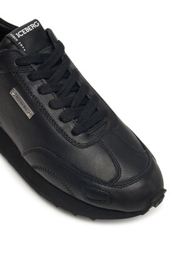 Iceberg Sneakersy IU1811 Czarny. Kolor: czarny. Materiał: skóra