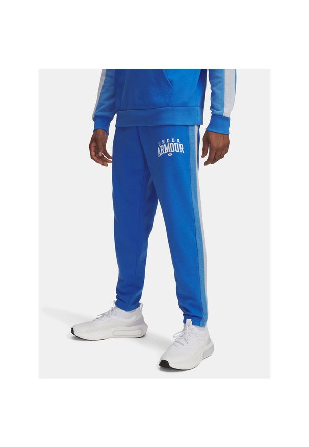 Spodnie treningowe męskie Under Armour Rival Fleece. Kolor: niebieski. Sport: fitness