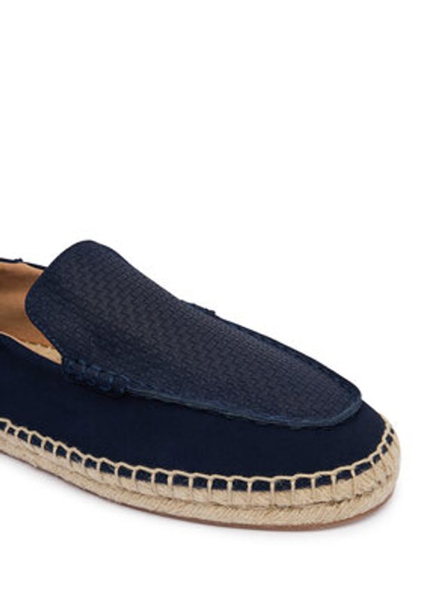 BOSS Espadryle Madeira Mocc 50563149 Granatowy. Kolor: niebieski. Materiał: skóra, zamsz