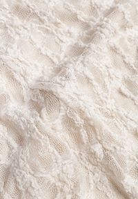 Renee - Beżowy Komplet z Koronki Spódnica i Top z Wiązaniem na Szyi Dainetia. Kolor: beżowy. Materiał: koronka. Wzór: koronka #2