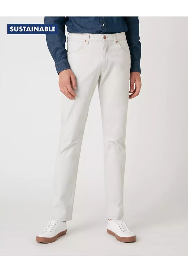 Wrangler - WRANGLER SPODNIE MĘSKIE GREENSBORO VAPOUR GREY W15QWAB26 112127118