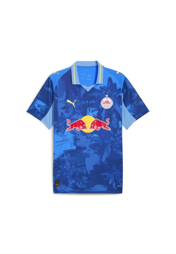 Puma - Męska koszulka KIDSUPER × FC RED BULL SALZBURG PUMA. Kolor: żółty, niebieski, wielokolorowy