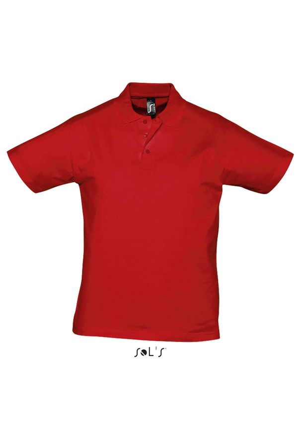 SOL'S - Polo Sol's Prescott. Typ kołnierza: polo. Kolor: czerwony