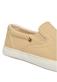 TOMMY HILFIGER - Tommy Hilfiger Tenisówki Th Low Profile Slip On FW0FW09103 Beżowy. Zapięcie: bez zapięcia. Kolor: beżowy. Materiał: materiał #4