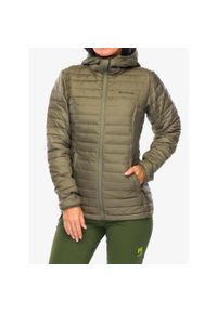columbia - Kurtka ocieplana damska Columbia Silver Falls II Hooded Jacket. Kolor: zielony. Sport: turystyka piesza