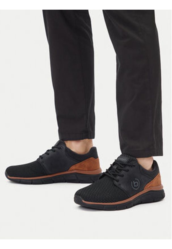 Bugatti Półbuty 341-AFA01-6900-1000 Czarny. Kolor: czarny. Materiał: skóra