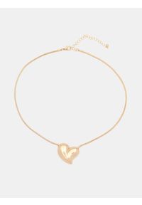 Sinsay - Naszyjnik z zawieszką w kształcie serca - złoty. Materiał: złote. Kolor: złoty #1