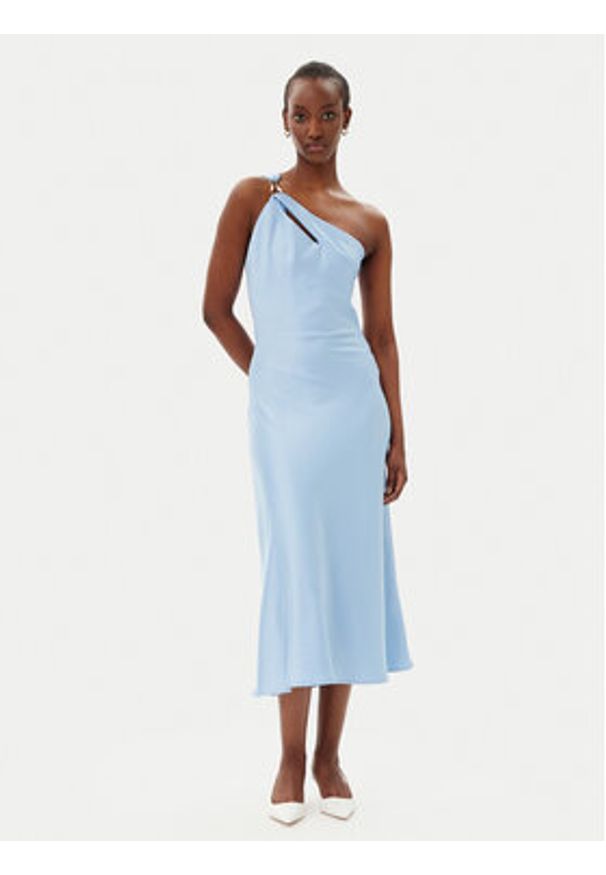 Imperial Sukienka koktajlowa ADOJJBA Błękitny Regular Fit. Kolor: niebieski. Materiał: syntetyk. Styl: wizytowy