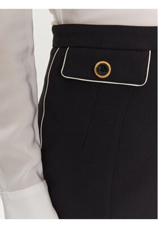 Elisabetta Franchi Spódnica mini GO-T03-51E2 Czarny Regular Fit. Kolor: czarny. Materiał: syntetyk
