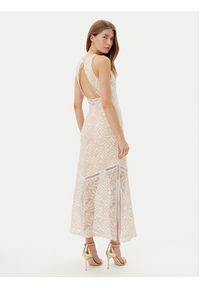 Guess Sukienka koktajlowa W5GT37 KCS90 Beżowy Slim Fit. Kolor: beżowy. Materiał: syntetyk. Styl: wizytowy #4