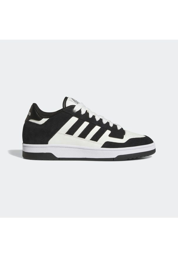 Adidas - Buty męskie ADIDAS Rapid Court Low. Kolor: biały, wielokolorowy, czarny. Materiał: guma, zamsz, kauczuk, materiał, syntetyk. Szerokość cholewki: normalna. Sport: koszykówka