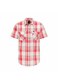 Lee - LEE SS REGULAR SHIRT MĘSKA KOSZULA MATERIAŁOWA CORE RED L66VMFMN 112116674. Materiał: materiał