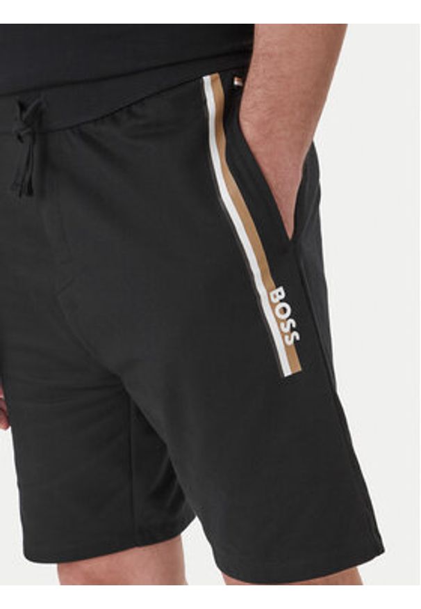 BOSS Szorty sportowe Authentic 50554778 Czarny Regular Fit. Kolor: czarny. Materiał: bawełna. Styl: sportowy