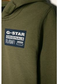 G-Star RAW - G-Star Raw - Bluza dziecięca 128-176 cm. Okazja: na co dzień. Typ kołnierza: kaptur. Kolor: brązowy. Materiał: bawełna, materiał, dzianina, elastan. Wzór: nadruk. Styl: casual #3