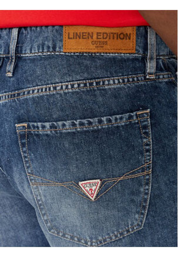 Guess Szorty jeansowe M4GD27 D5AY1 Granatowy Regular Fit. Kolor: niebieski. Materiał: bawełna