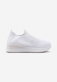 Born2be - Białe Buty Sportowe na Platformie Healia. Kolor: biały. Obcas: na platformie #5