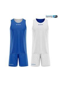 Komplet koszykarski dla dorosłych Givova Double niebiesko-biały. Kolor: wielokolorowy, niebieski, biały. Sport: koszykówka #1