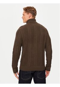 Jack & Jones Golf 12261441 Brązowy Regular Fit. Typ kołnierza: golf. Kolor: brązowy. Materiał: syntetyk, bawełna #4