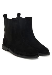 TOMMY HILFIGER - Tommy Hilfiger Sztyblety Flag Boot FW0FW08780 Czarny. Kolor: czarny. Materiał: skóra, zamsz #4