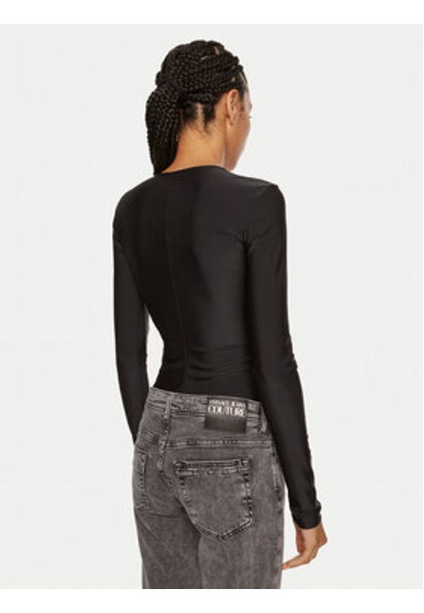 Versace Jeans Couture Body 77HAM221 J0148 Czarny Slim Fit. Kolor: czarny. Materiał: syntetyk