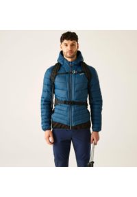 Regatta - Kurtka męska hybrydowa Leedre z kapturem. Typ kołnierza: kaptur. Kolor: zielony, niebieski, wielokolorowy. Materiał: puch, syntetyk. Sport: turystyka piesza #1