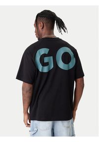 Hugo - HUGO T-Shirt Nalftee 50552485 Czarny Loose Fit. Kolor: czarny. Materiał: bawełna #5