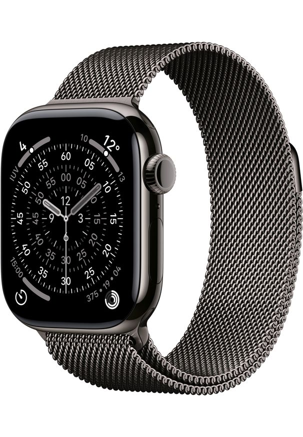 APPLE - Apple Watch Series 11 GPS + Cellular 42mm Slate Titanium Case with Slate Milanese Loop