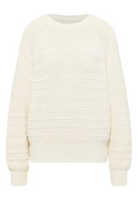 Mustang Sweter Silas 1016782 Écru Regular Fit. Materiał: bawełna