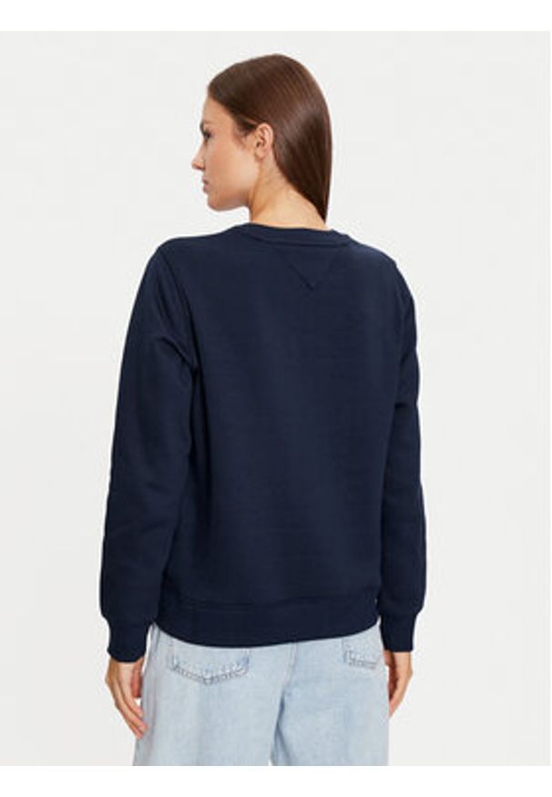 Tommy Jeans Bluza DW0DW19959 Granatowy Regular Fit. Kolor: niebieski. Materiał: bawełna