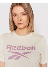 Reebok T-Shirt Identity HI0540 Beżowy Relaxed Fit. Kolor: beżowy. Materiał: bawełna, syntetyk #5