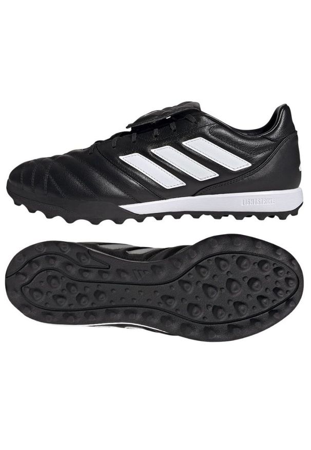 Adidas - Buty piłkarskie adidas Copa Gloro Tf FZ6121 czarne czarne. Zapięcie: sznurówki. Kolor: czarny. Materiał: skóra. Szerokość cholewki: normalna. Sport: piłka nożna