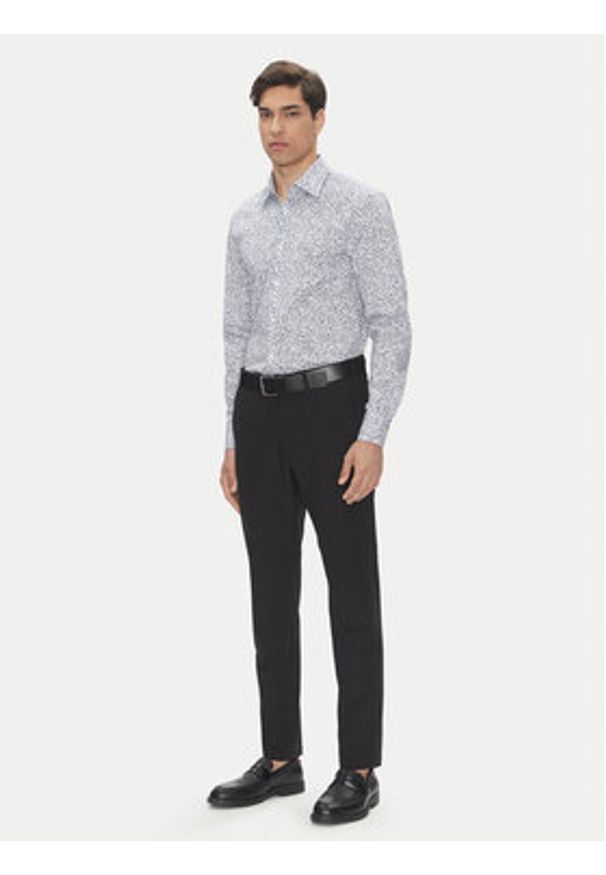 BOSS Koszula H-Hank-Kent-C1 50545109 Niebieski Slim Fit. Typ kołnierza: kołnierzyk klasyczny. Kolor: niebieski. Materiał: bawełna