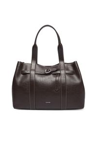 Calvin Klein Torebka Buckle Medium Work Tote LV04F3549G Brązowy. Kolor: brązowy. Materiał: skórzane #6