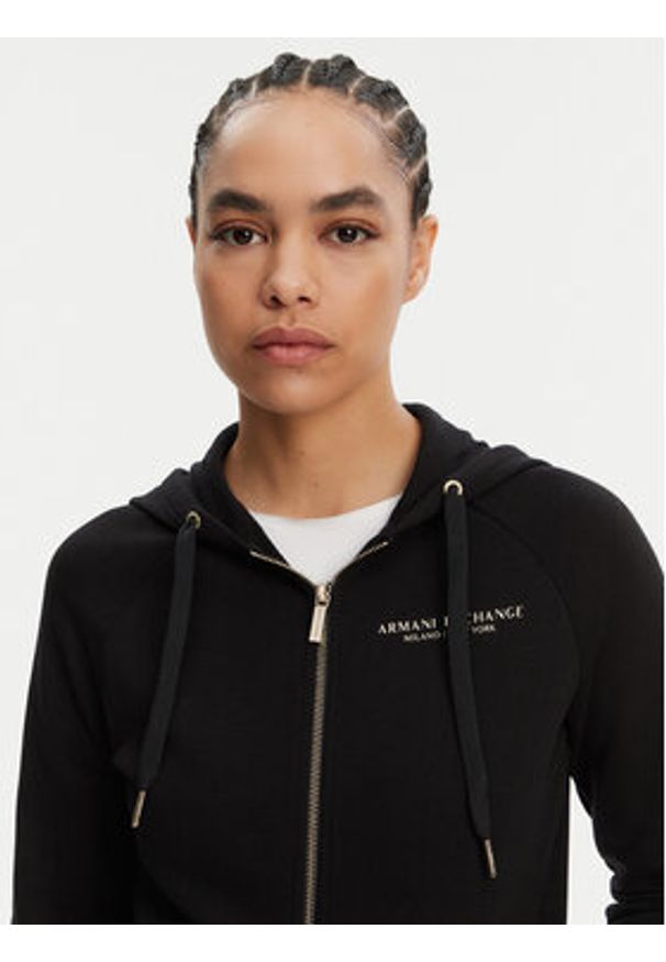 Armani Exchange Bluza 8NYM28 YJE5Z 52AK Czarny Regular Fit. Kolor: czarny. Materiał: bawełna, syntetyk