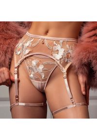 Intica - Komplet bielizny z koronkowym wykończeniem na wyjątkowe okazje Shell. Kolor: beżowy. Materiał: koronka #5
