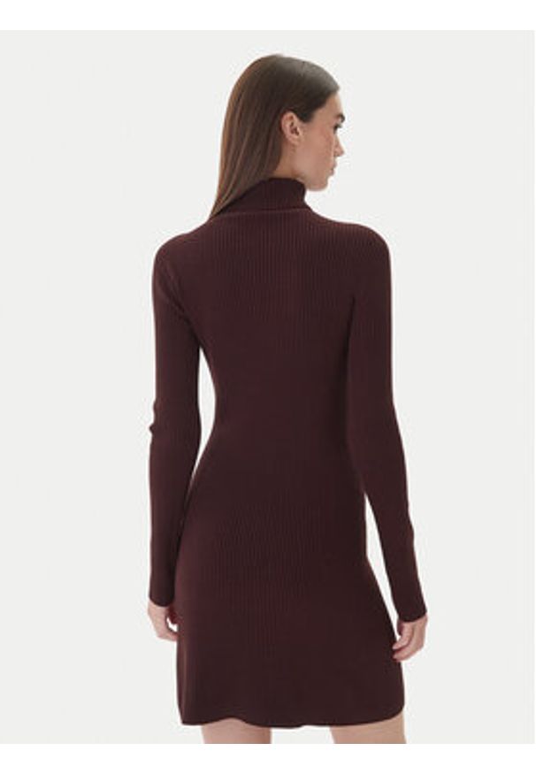 Kontatto Sukienka dzianinowa 3M0827C Brązowy Slim Fit. Kolor: brązowy. Materiał: syntetyk