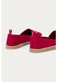 Calvin Klein Jeans - Espadryle. Nosek buta: okrągły. Kolor: różowy. Materiał: syntetyk, materiał, guma. Szerokość cholewki: normalna. Obcas: na obcasie. Wysokość obcasa: niski #2