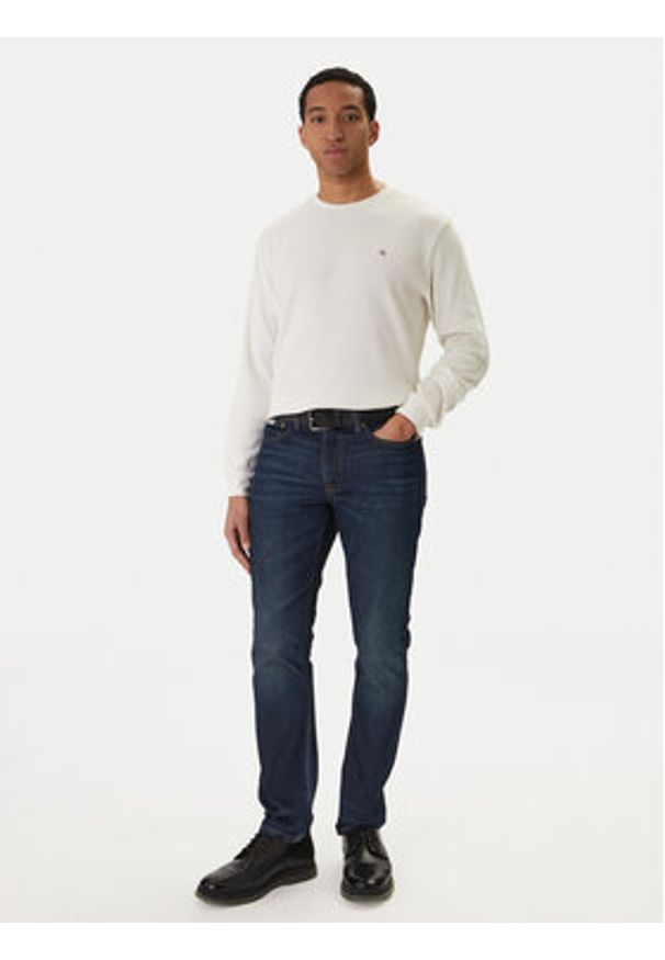 Calvin Klein Jeans Jeansy LV04RD740G Granatowy Slim Fit. Kolor: niebieski