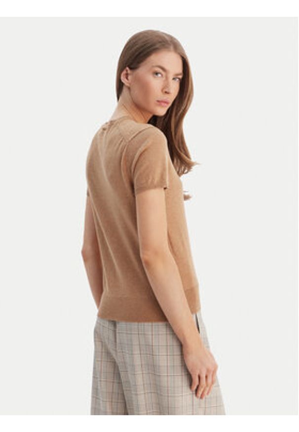 Polo Ralph Lauren T-Shirt 211971872007 Beżowy Slim Fit. Typ kołnierza: polo. Kolor: beżowy. Materiał: bawełna