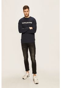 Calvin Klein Jeans - Bluza J30J307757.NOS. Okazja: na co dzień. Kolor: niebieski. Wzór: nadruk. Styl: casual #4