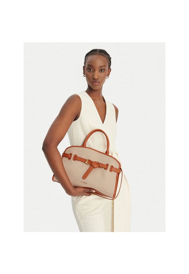 Torebka Coccinelle. Kolor: beżowy. Styl: street